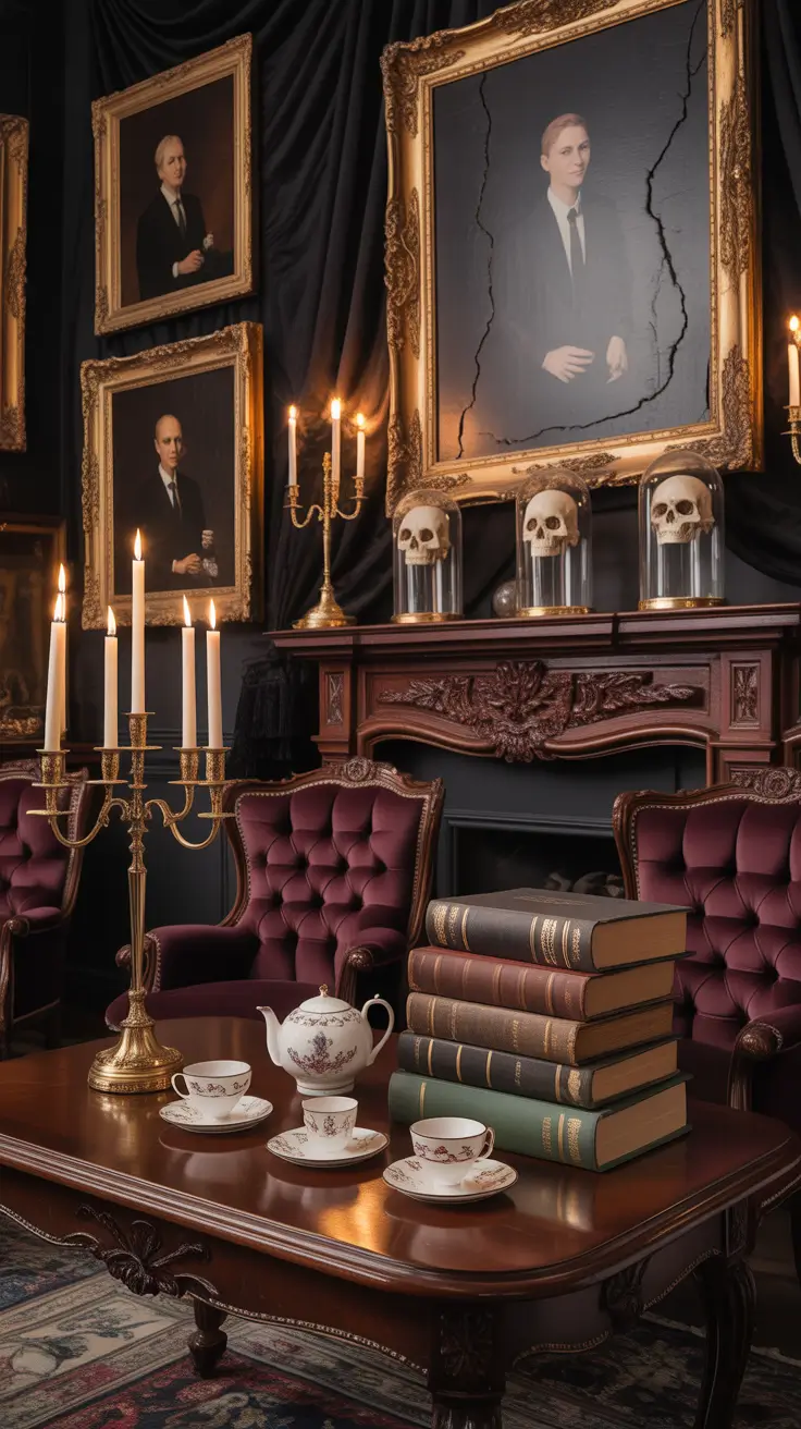 Halloween Home Decor Ideas 2025 Spooky-Chic Living Room Makeover for Halloween 2025