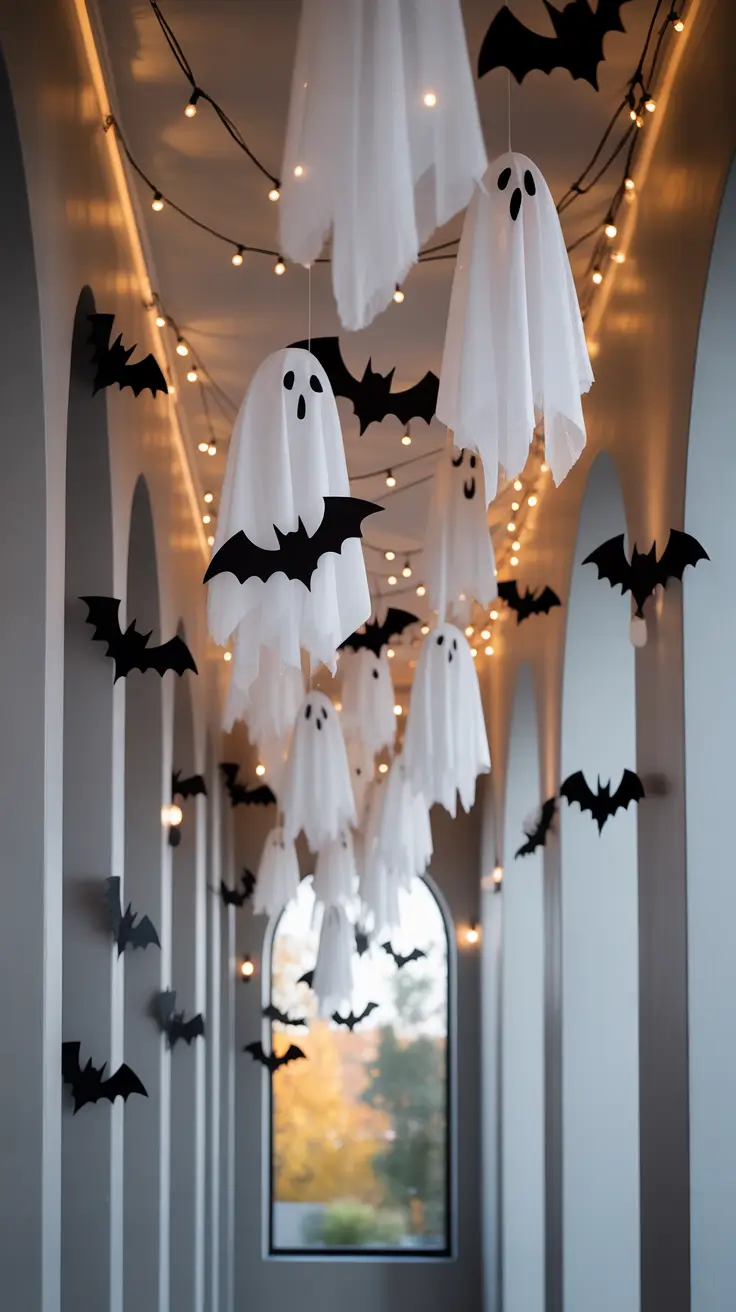 Halloween Home Decor Ideas 2025 Floating Ghost Hallway That’s Frightfully Fun