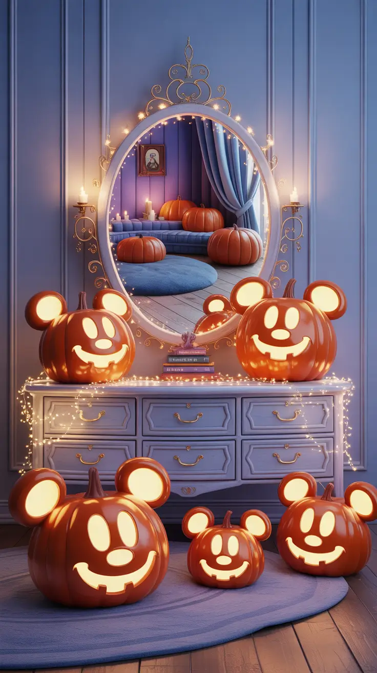 halloween home decor ideas 2025 Disney-Inspired Pumpkin Magic for a Playful Halloween