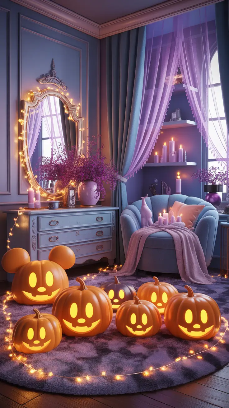 halloween home decor ideas 2025 Disney-Inspired Pumpkin Magic for a Playful Halloween