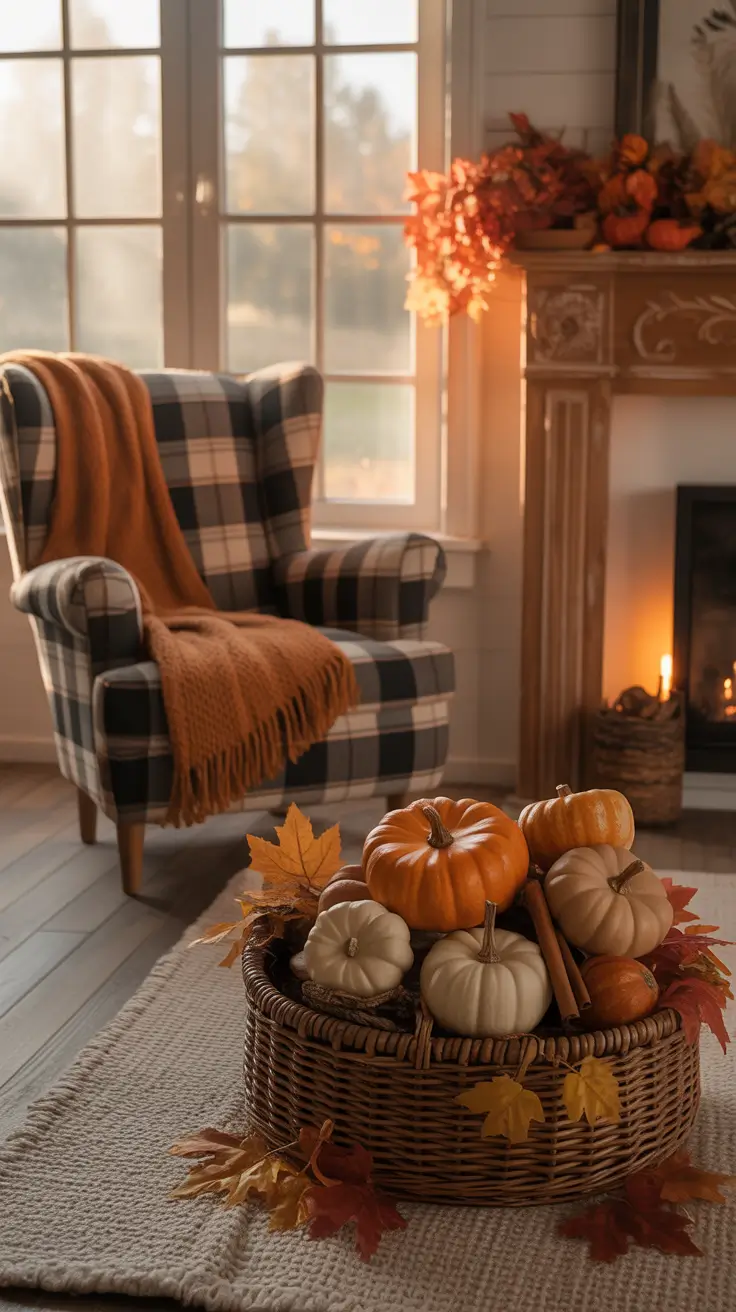 halloween home decor ideas 2025 Neutral Autumn Vibes With a Cozy Fall Touch