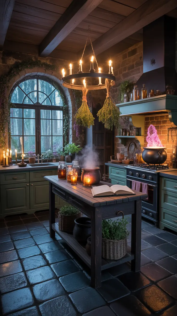 halloween kitchen decor ideas 2025 Witch’s Brew Central