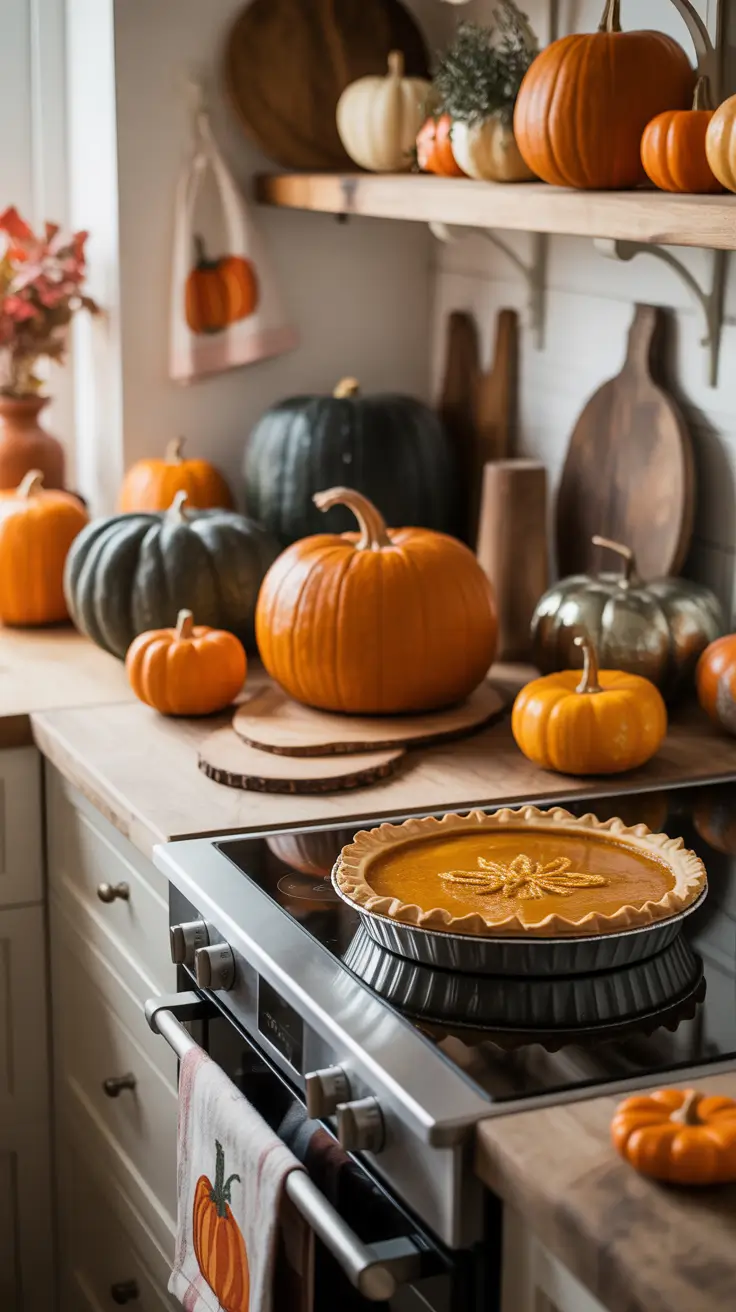 halloween kitchen decor ideas 2025 Pumpkin Overload