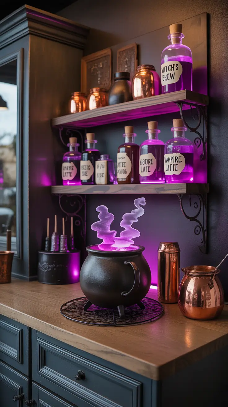 Halloween kitchen decor ideas 2025 Potion Station