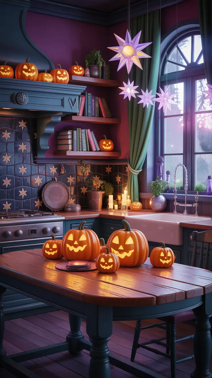 Halloween kitchen decor ideas 2025 Whimsigoth Kitchen Style