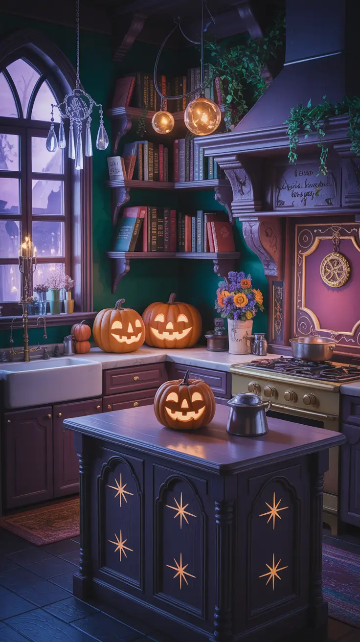 Halloween kitchen decor ideas 2025 Whimsigoth Kitchen Style