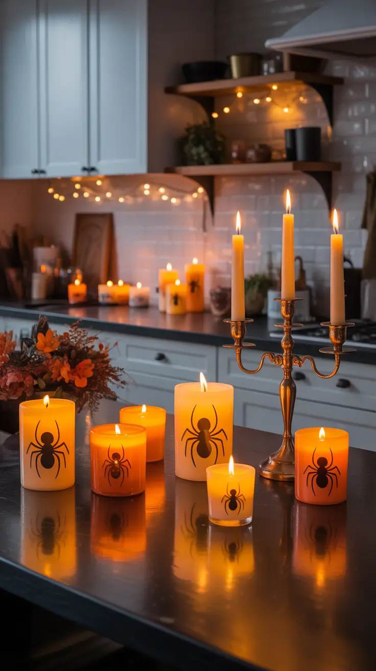 halloween kitchen decor ideas 2025 Candlelit Countertops: Setting the Mood in 2025