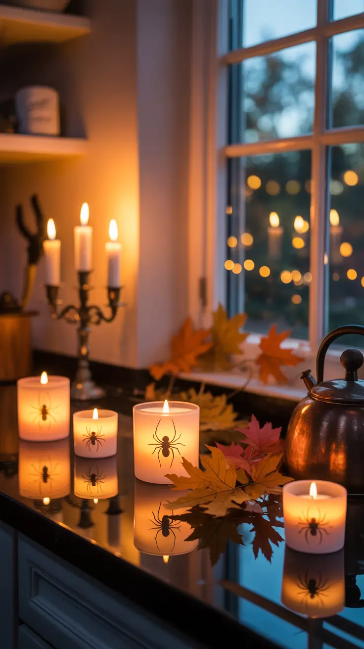 halloween kitchen decor ideas 2025 Candlelit Countertops: Setting the Mood in 2025