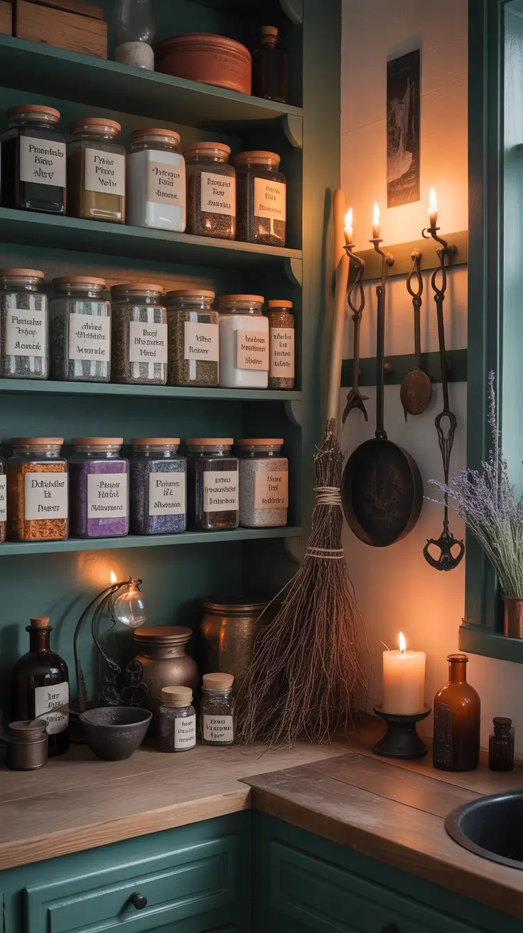 halloween kitchen decor ideas 2025 Witchcore Pantry Ideas for Halloween Enthusiasts