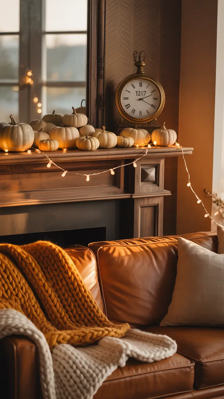 halloween mantle ideas 2025 Cozy Halloween Mantle With Warm Autumn Touches