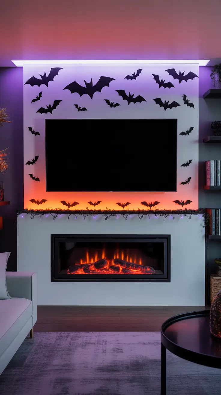 halloween mantle ideas 2025 TV Mantle Halloween Ideas That Work With Screens