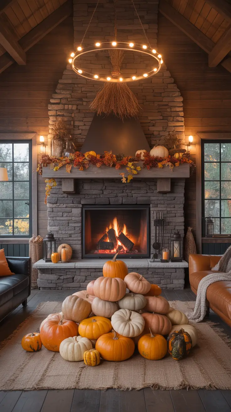 halloween mantle ideas 2025 Fireplace Halloween Mantle Decor With Drama