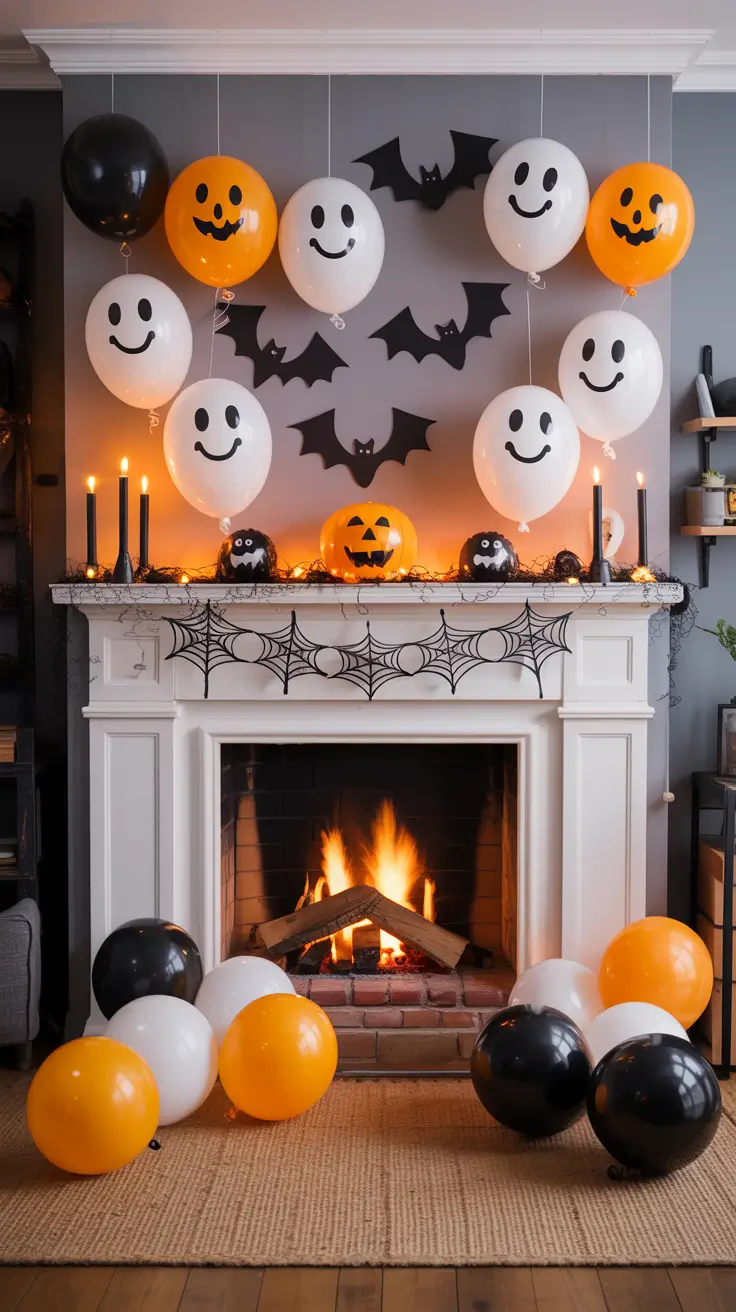 halloween mantle ideas 2025 Cute And Spooky Halloween Mantle Combo