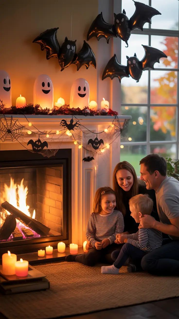 halloween mantle ideas 2025 Cute And Spooky Halloween Mantle Combo