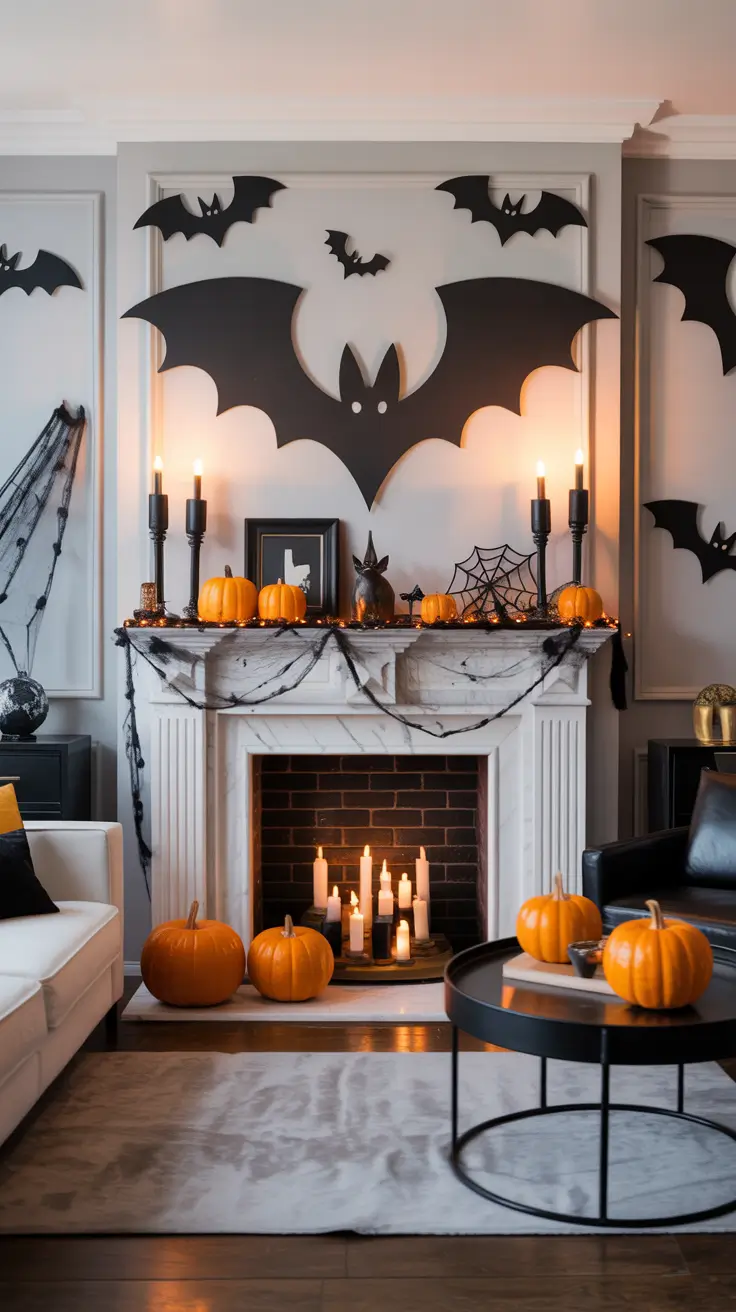 halloween mantle ideas 2025 Living Room Mantle Decor That Steals The Show