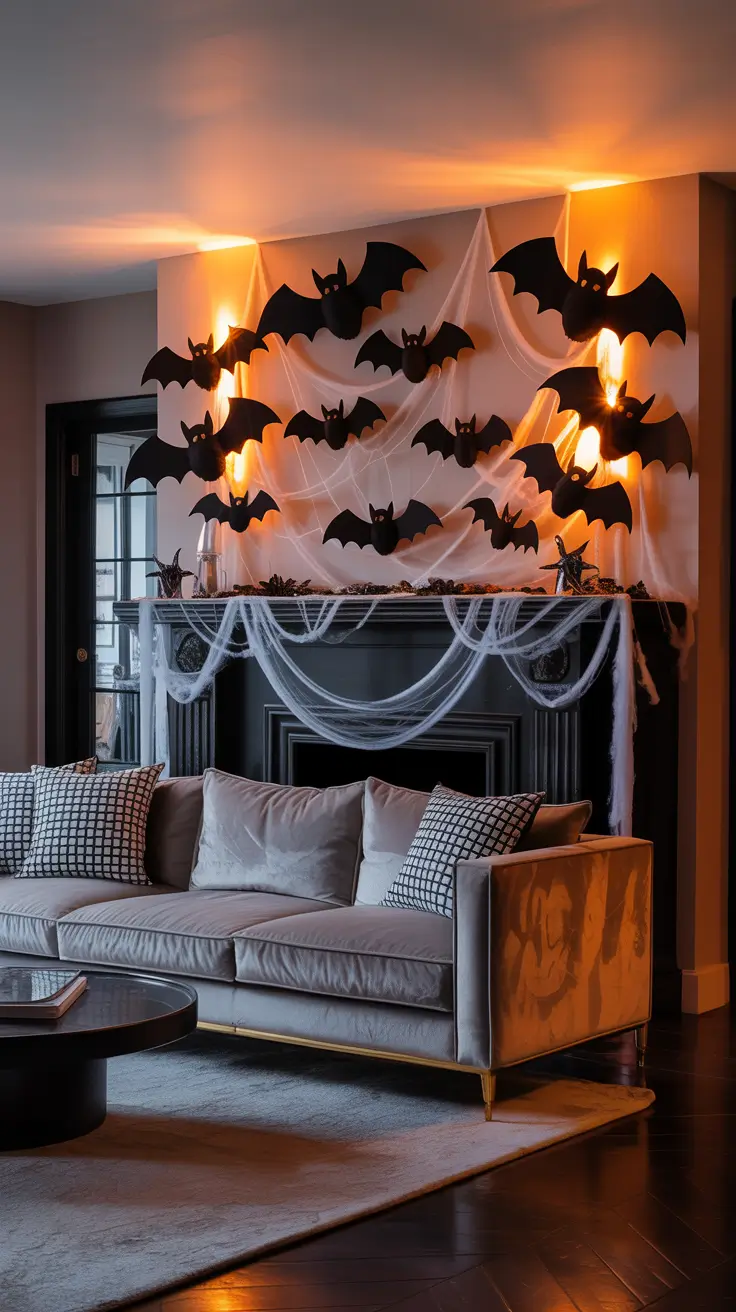 halloween mantle ideas 2025 Living Room Mantle Decor That Steals The Show