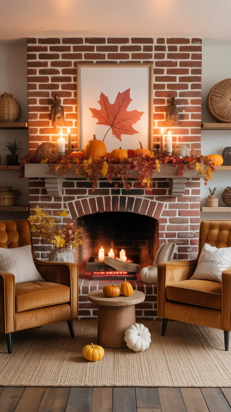 Fall and halloween mantle ideas 2025