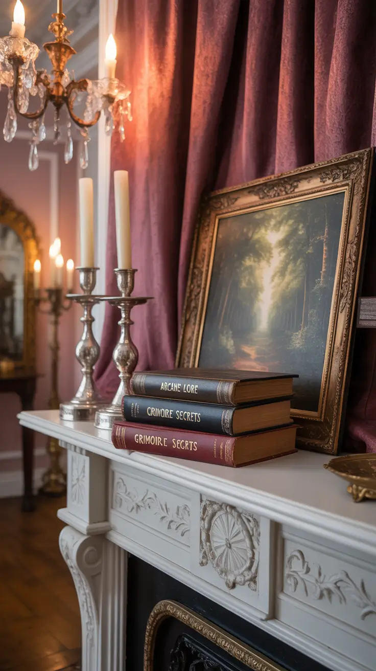 Antique halloween mantle ideas 2025