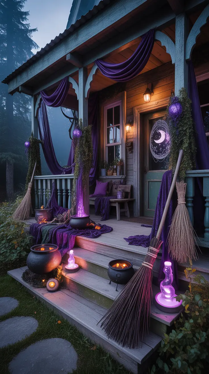 Witch halloween porch ideas 2025