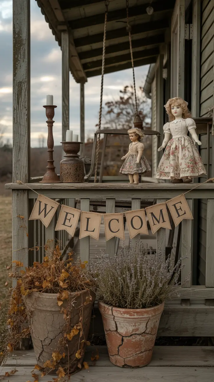 Primitive Halloween Porch Charm With Antique Finds