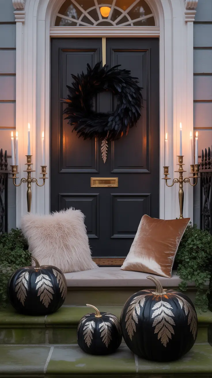 Classy halloween porch ideas 2025 Classy Halloween Porch Decorations With Moody Elegance