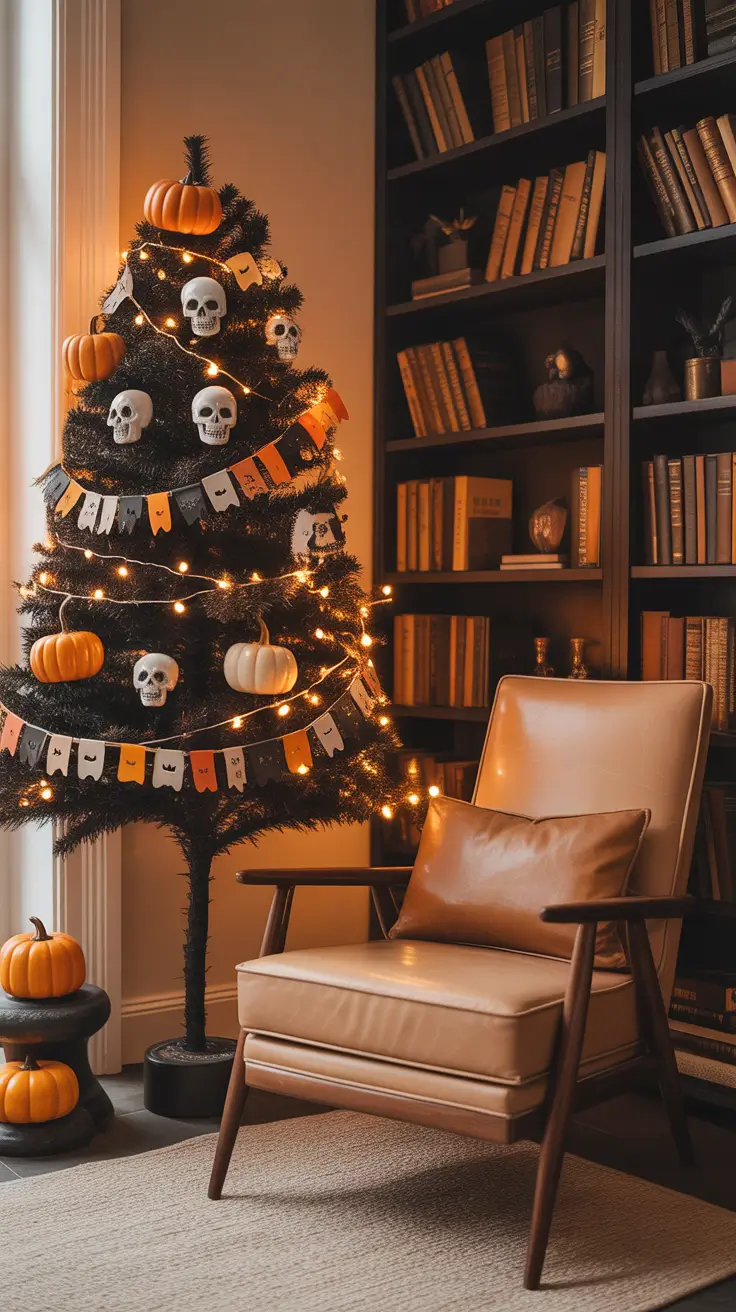 indoor halloween decor ideas 2025 Halloween Tree Trends That Belong Indoors