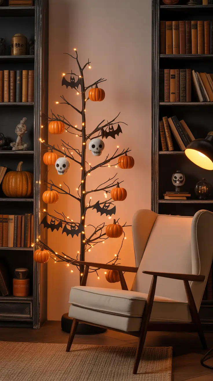 indoor halloween decor ideas 2025 Halloween Tree Trends That Belong Indoors