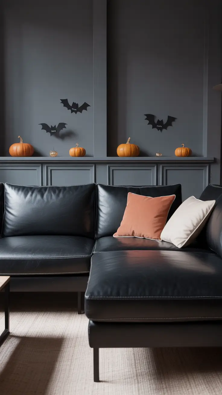 indoor halloween decor ideas 2025 Modern Macabre: Minimalist Meets Spooky