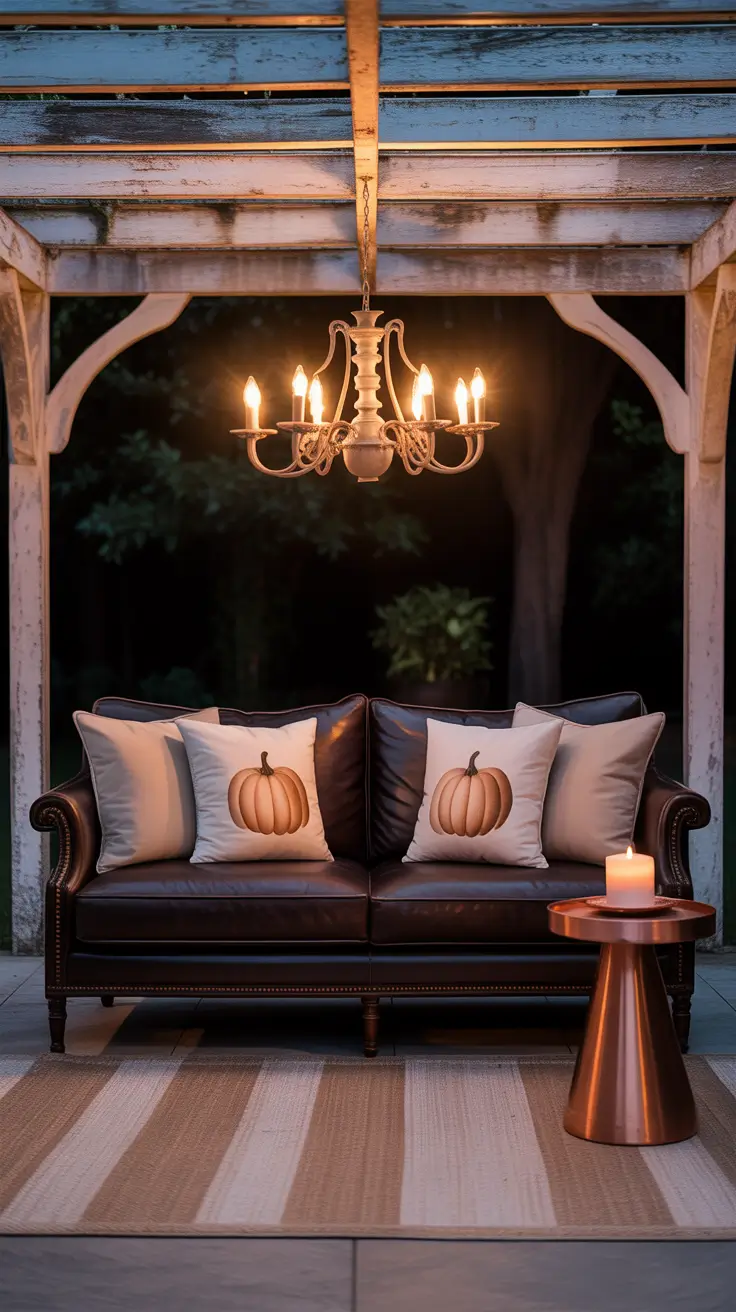 Outside halloween decorations ideas 2025 Living Room-Inspired Outdoor Halloween Lounging