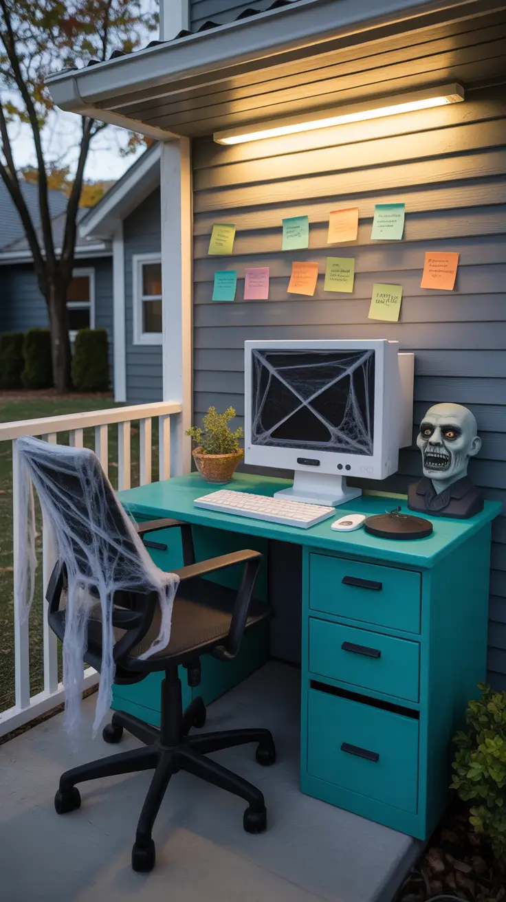 Outside halloween decorations ideas 2025 Creepy Cubicle Decor Reimagined for the Front Porch