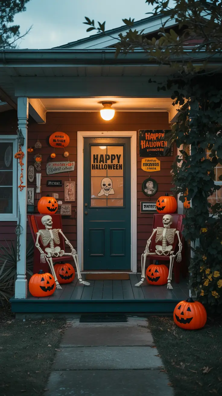 Outside halloween decorations ideas 2025 Retro-Inspired Outdoor Halloween Looks