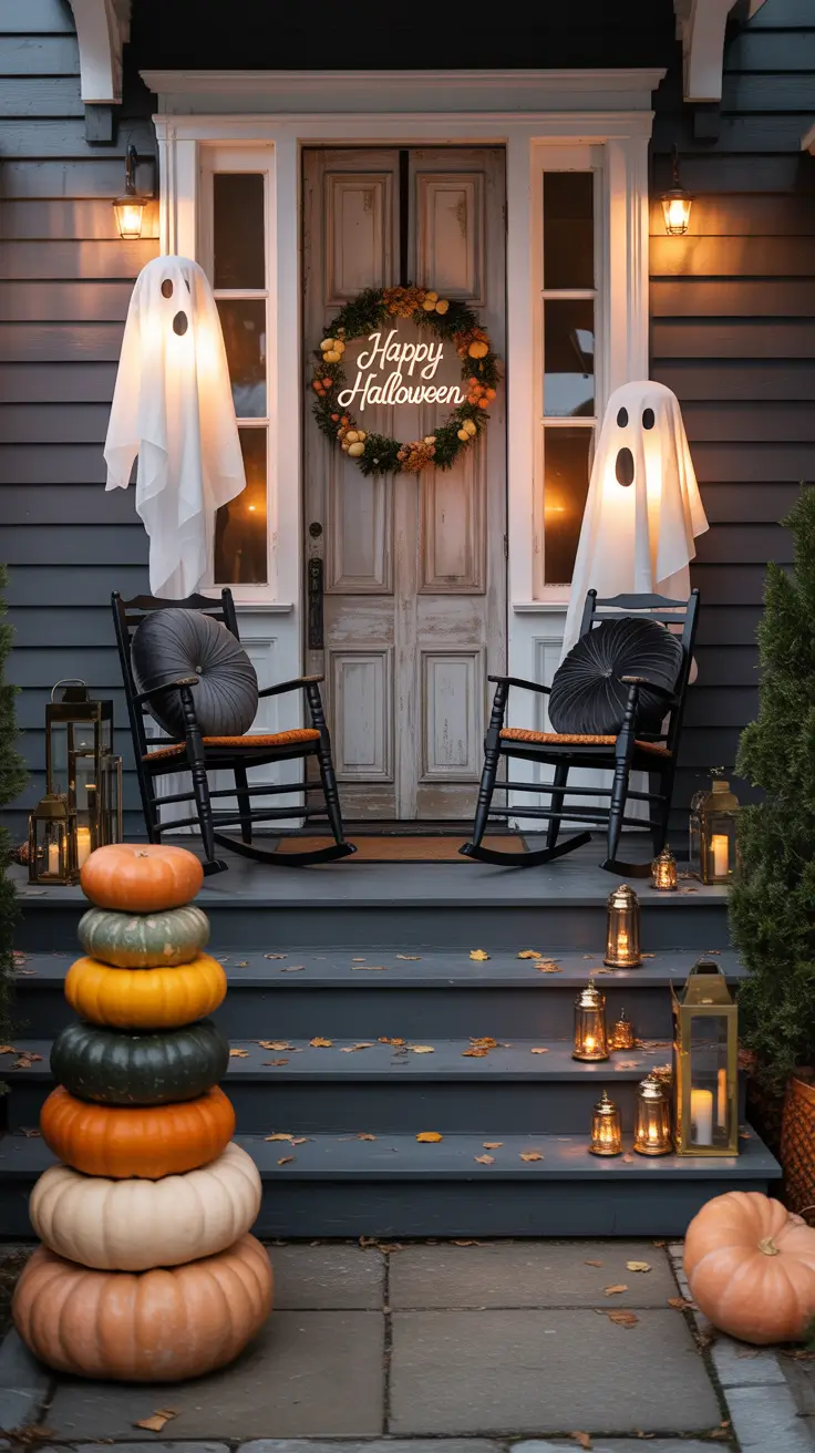 outside halloween decorations ideas 2025 Porch Goals: Fall Decor Meets Halloween Night
