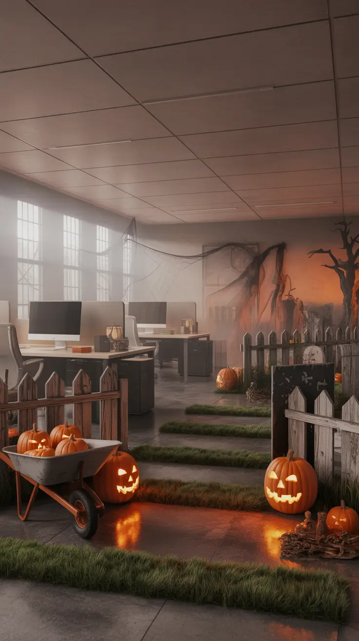 scary halloween office decorations 2025 Haunted Front Yard Vibes Inside the Office