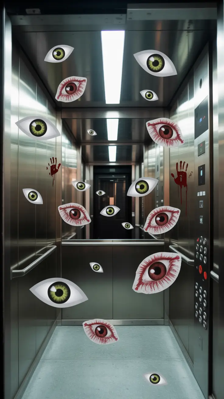 scary halloween office decorations 2025 Eyes in the Elevator