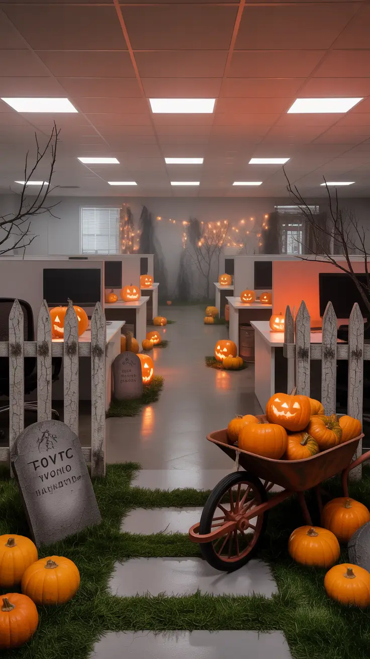 scary halloween office decorations 2025 Haunted Front Yard Vibes Inside the Office
