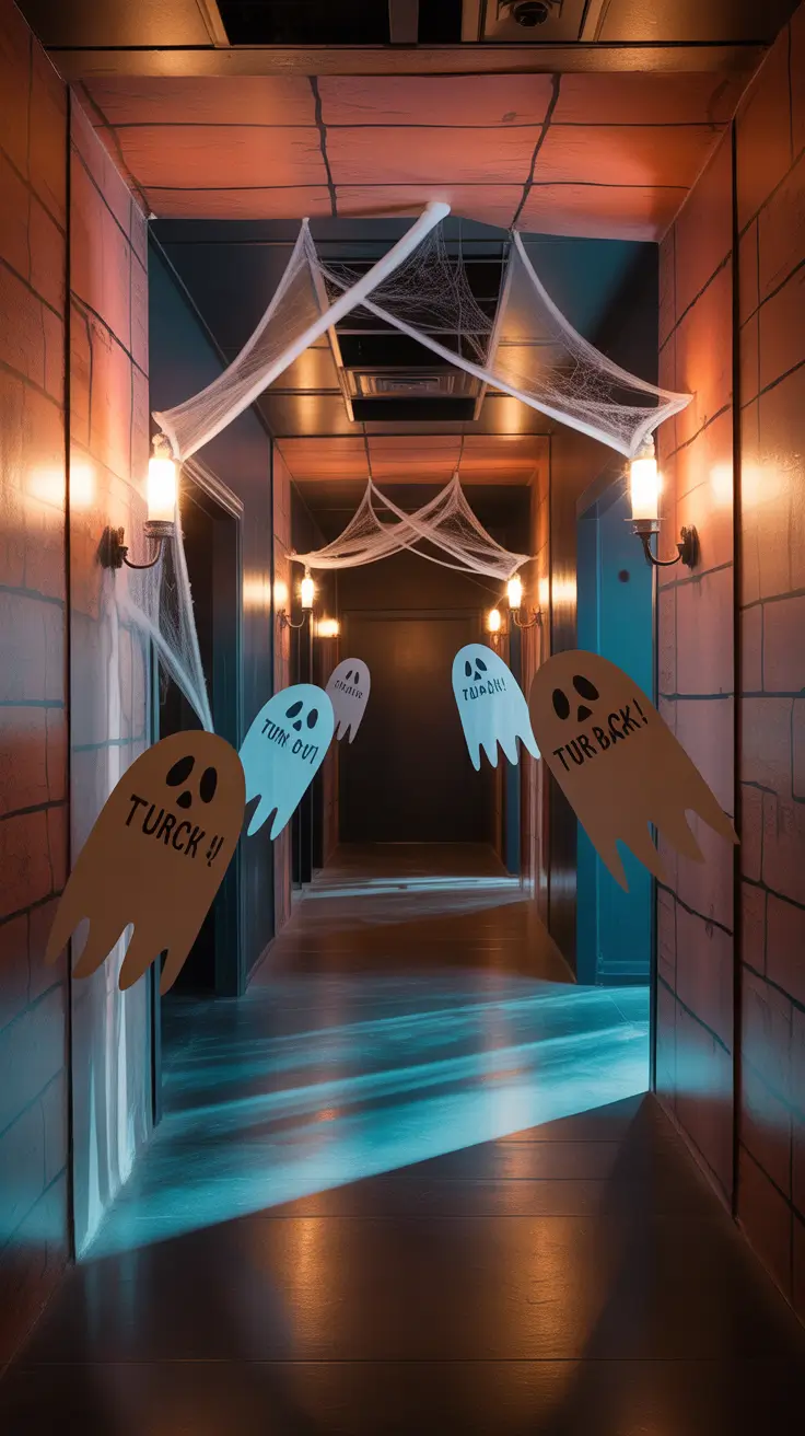 scary halloween office decorations 2025 DIY Scare Route Through the Hallway Maze