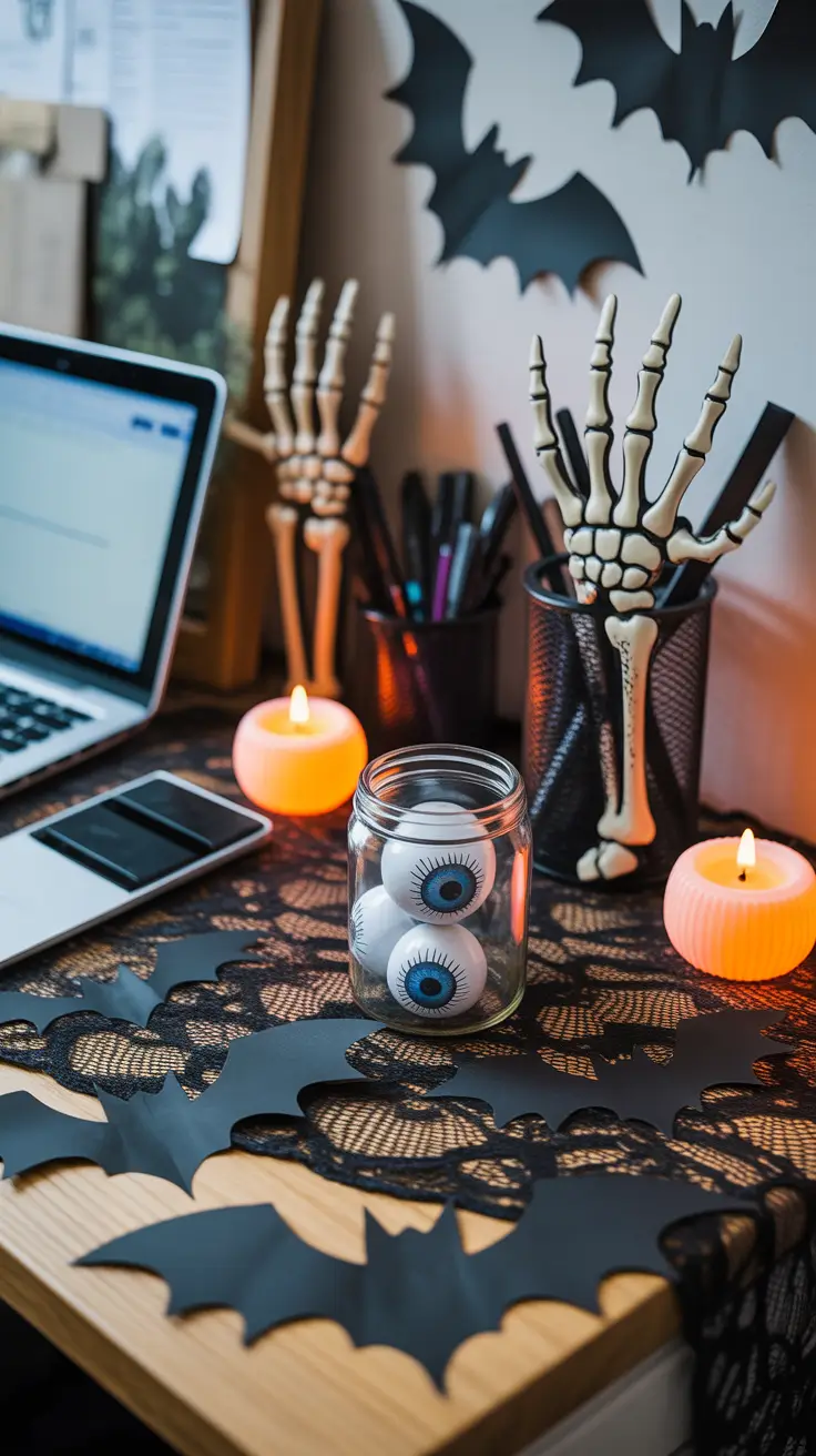 scary halloween office decorations 2025 Cheap But Creepy Desk Decor Hacks