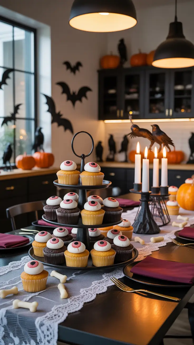 scary halloween office decorations 2025 Easy Cupcake Displays with a Haunted Twist
