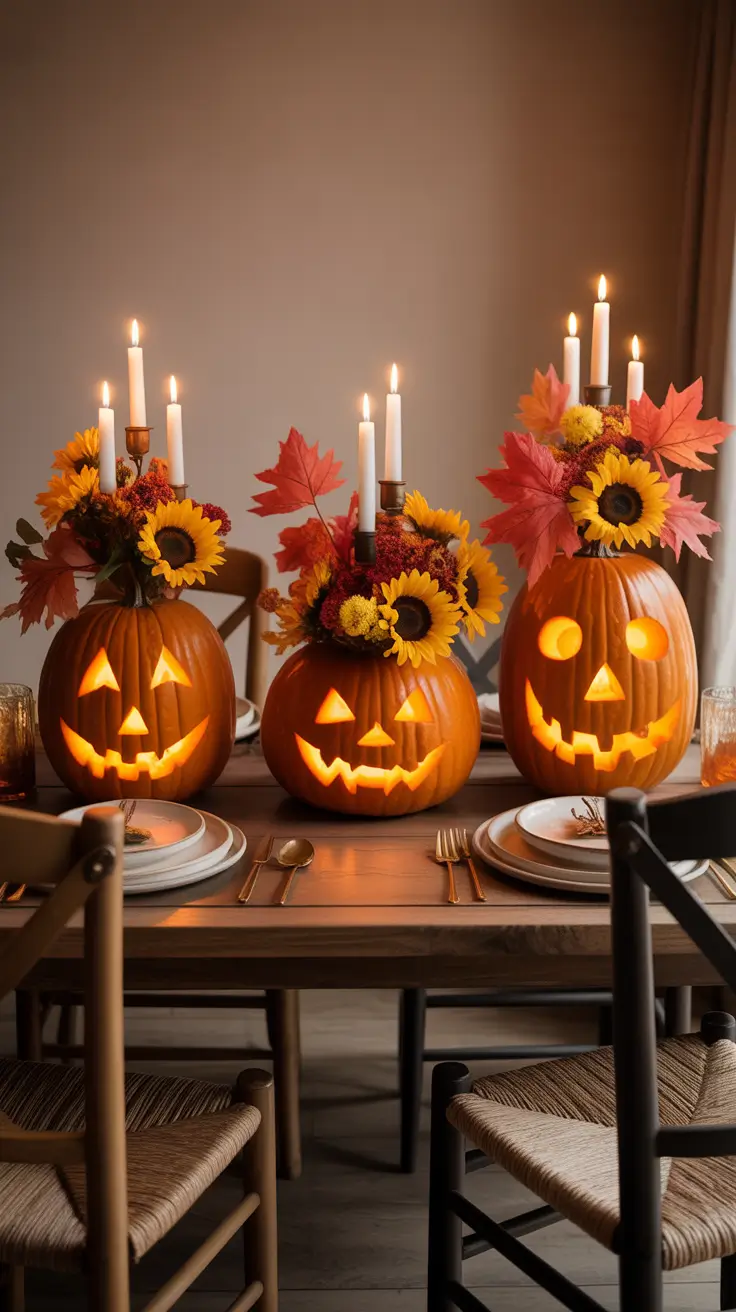 halloween centerpieces for table 2025 Creative Pumpkin Halloween Centerpieces For Table 2025