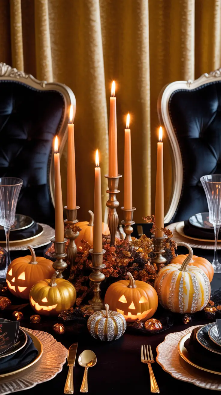 halloween centerpieces for table 2025 Candlelit Halloween Centerpieces For Elegant Dining