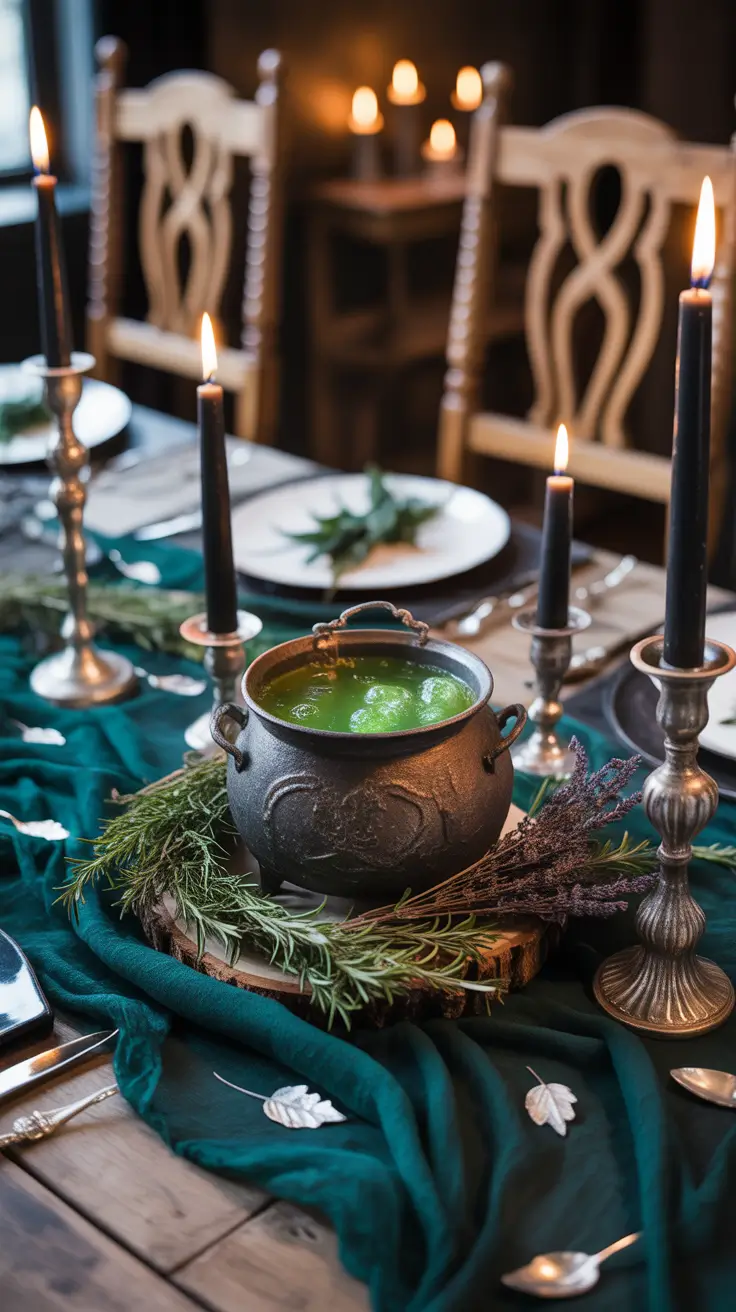 halloween centerpieces for table 2025 Witchy Halloween Centerpieces With Cauldrons