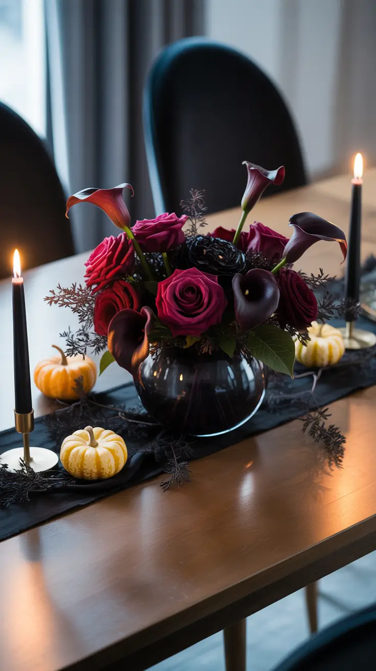 halloween centerpieces for table 2025 Floral Halloween Centerpieces With Dark Romance