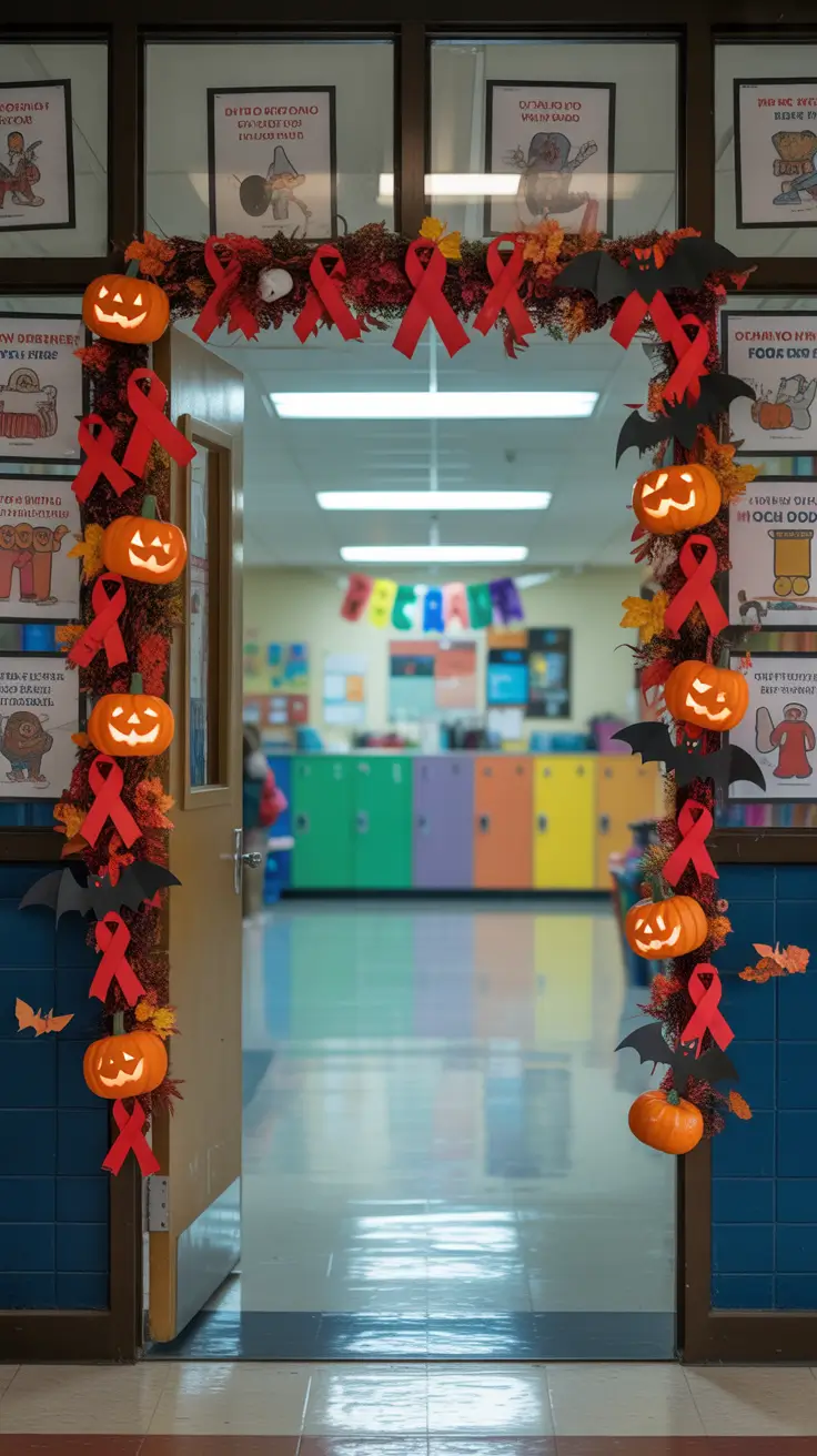 Halloween door ideas 2025 Red Ribbon Week Halloween Door Decorations