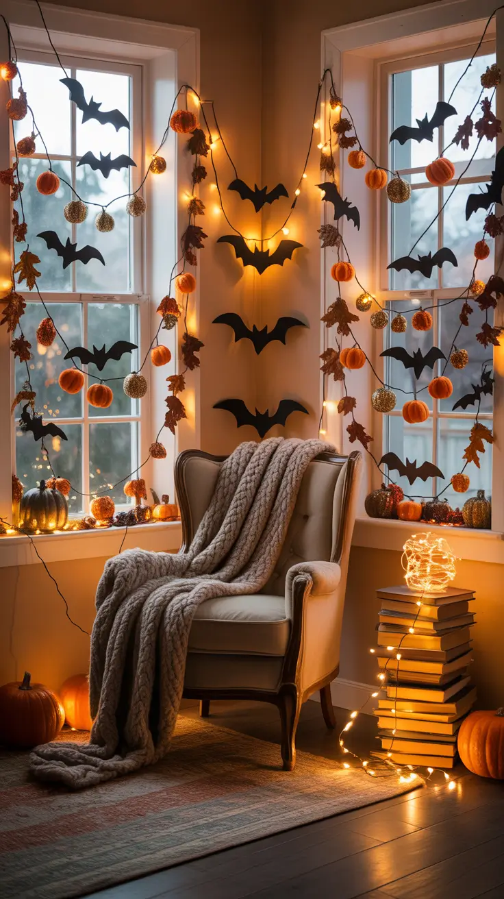 Halloween Living Room Decor Ideas 2025 Indoor Halloween Garland Ideas For 2025