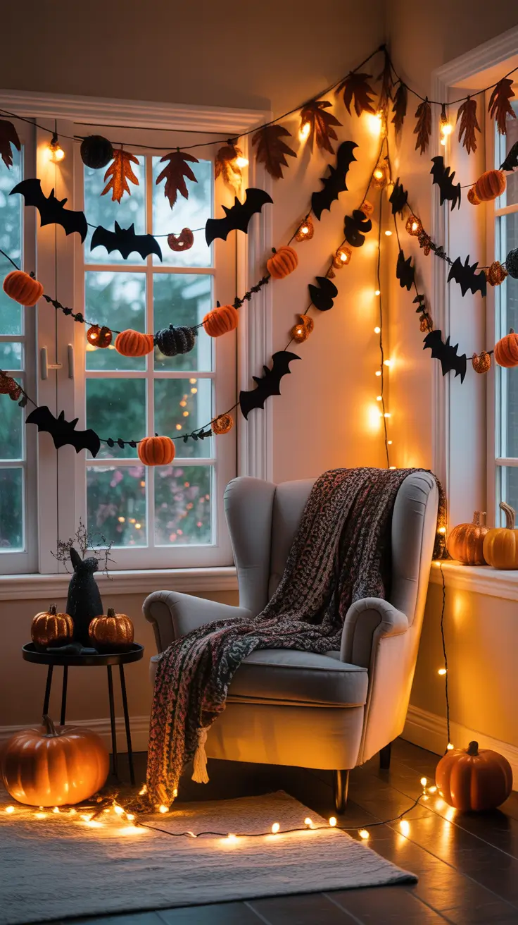 Halloween Living Room Decor Ideas 2025 Indoor Halloween Garland Ideas For 2025