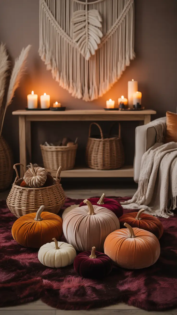 Halloween Living Room Decor Ideas 2025 Velvet Pumpkins And Witchy Textures