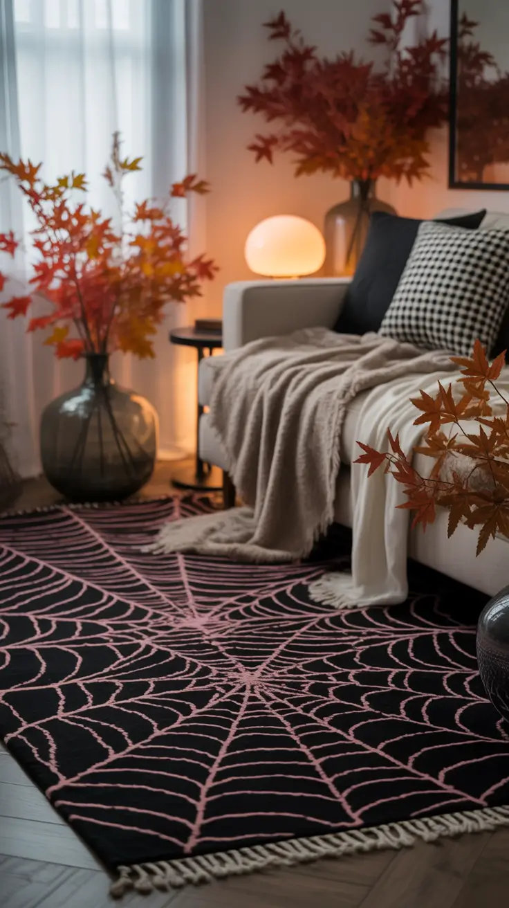Halloween Living Room Decor Ideas 2025 Statement Rugs And Creepy Chic Textiles