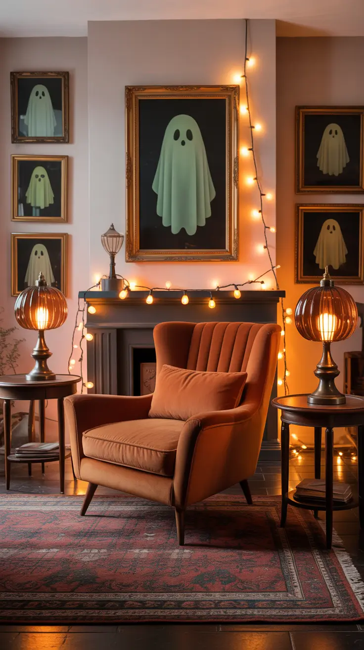 Halloween Living Room Decor Ideas 2025 Haunted But Homey Indoor Decor With Warm Tones