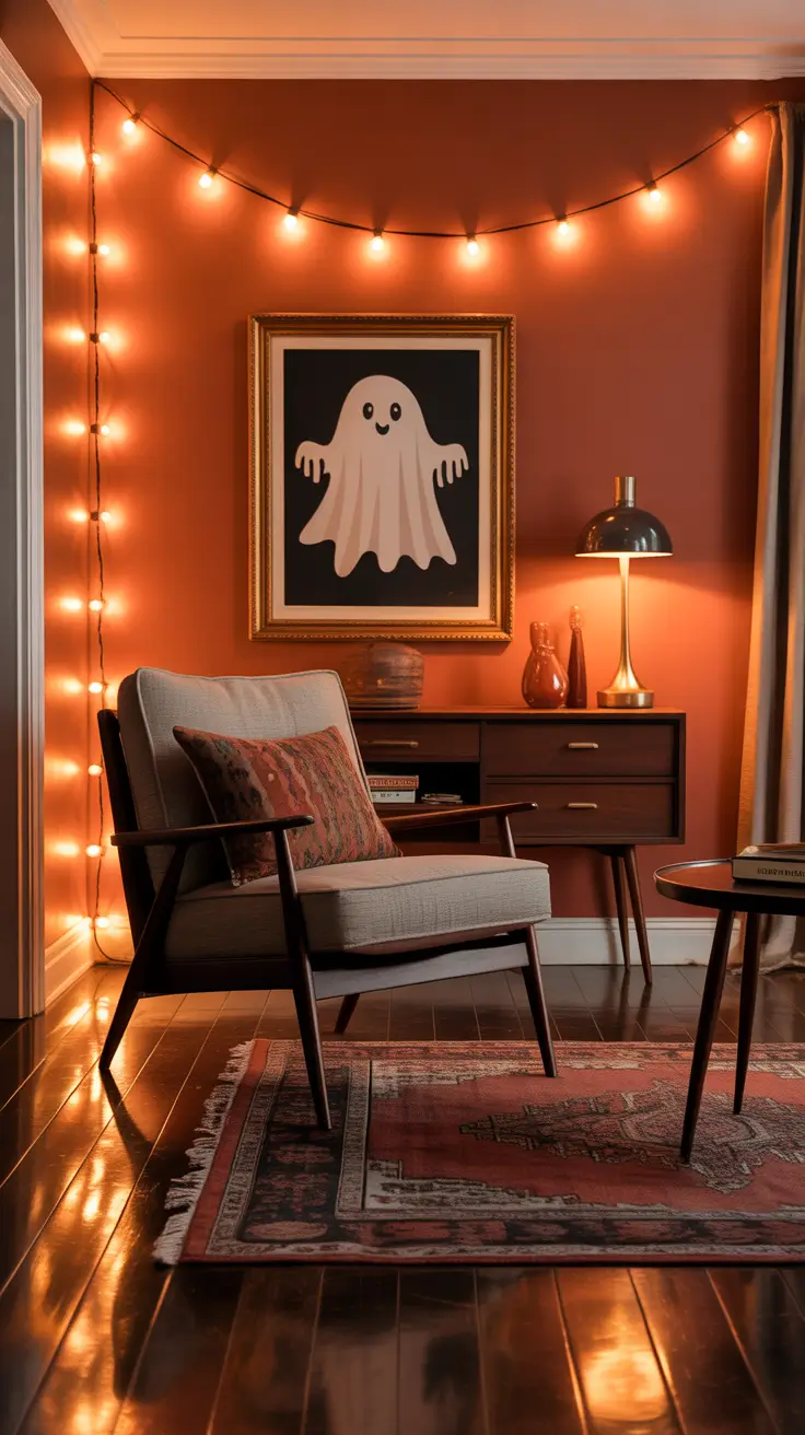 Halloween Living Room Decor Ideas 2025 Haunted But Homey Indoor Decor With Warm Tones