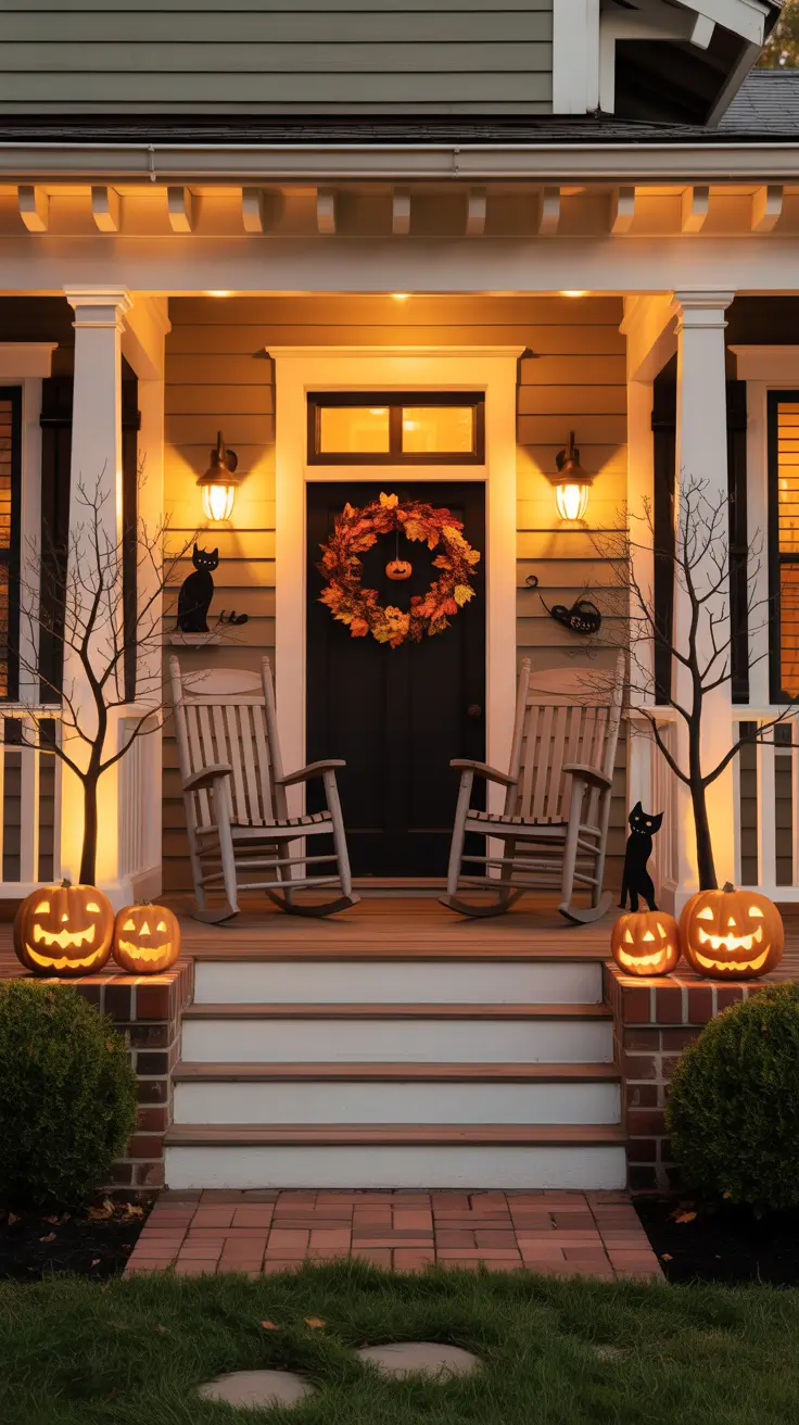 halloween tree ideas 2025 Outdoor Front Porch Trees That Set The Scene